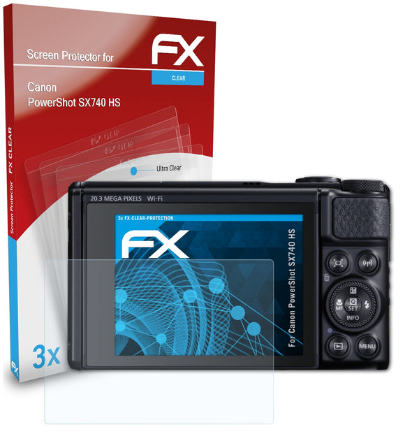 atFoliX FX-Clear Schutzfolie für Canon PowerShot SX740 HS