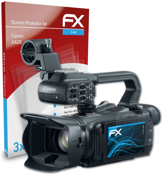 atFoliX FX-Clear Schutzfolie für Canon XA20