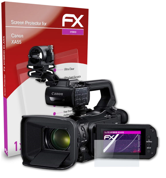 atFoliX FX-Hybrid-Glass Panzerglasfolie für Canon XA55