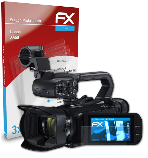 atFoliX FX-Clear Schutzfolie für Canon XA60