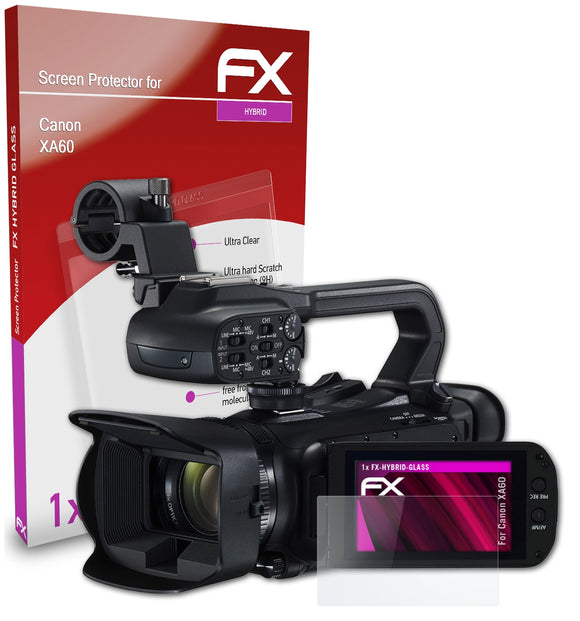 atFoliX FX-Hybrid-Glass Panzerglasfolie für Canon XA60