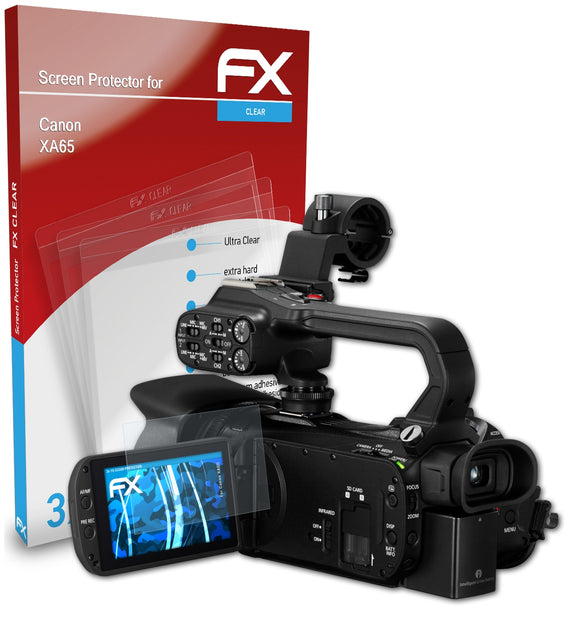 atFoliX FX-Clear Schutzfolie für Canon XA65