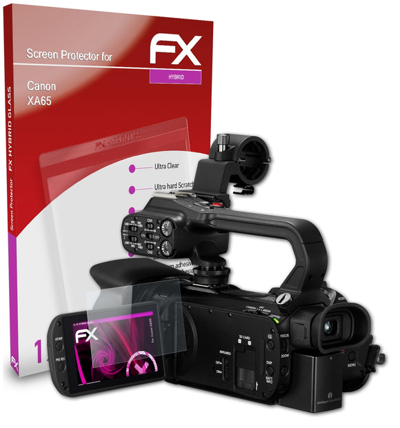 atFoliX FX-Hybrid-Glass Panzerglasfolie für Canon XA65