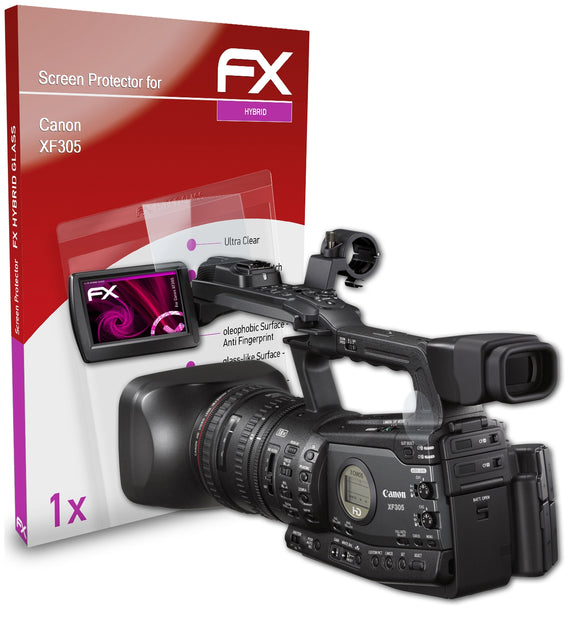 atFoliX FX-Hybrid-Glass Panzerglasfolie für Canon XF305