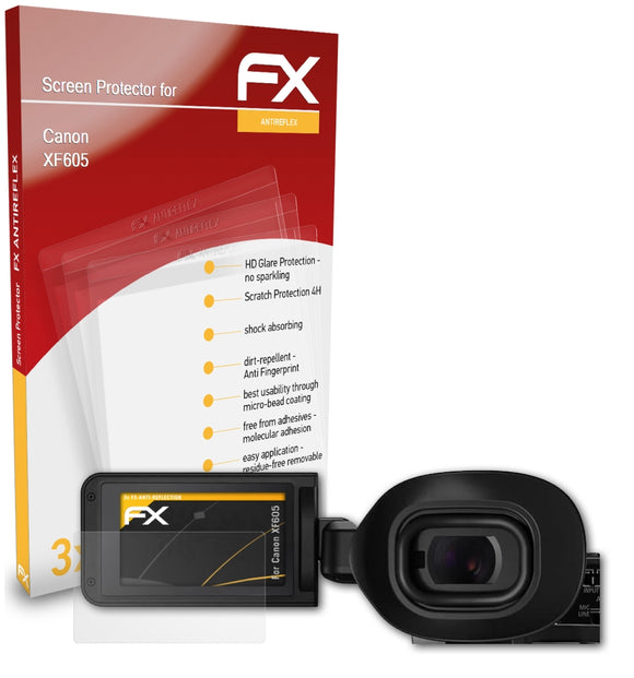 atFoliX FX-Antireflex Displayschutzfolie für Canon XF605