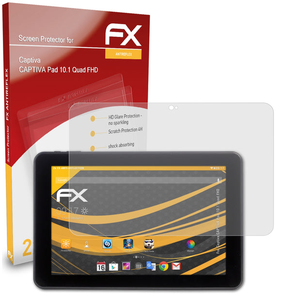 atFoliX FX-Antireflex Displayschutzfolie für Captiva CAPTIVA Pad 10.1 Quad FHD