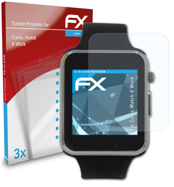 atFoliX FX-Clear Schutzfolie für Cares.Watch 4 Work