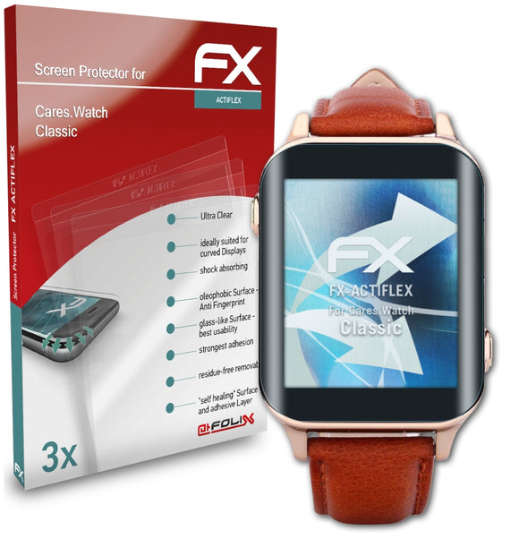 atFoliX FX-ActiFleX Displayschutzfolie für Cares.Watch Classic