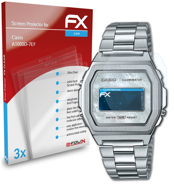 atFoliX FX-Clear Schutzfolie für Casio A1000D-7EF