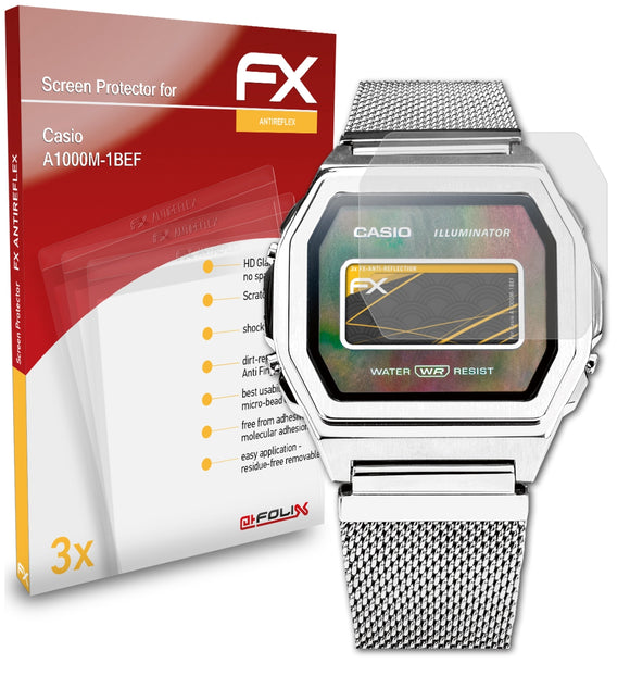 atFoliX FX-Antireflex Displayschutzfolie für Casio A1000M-1BEF