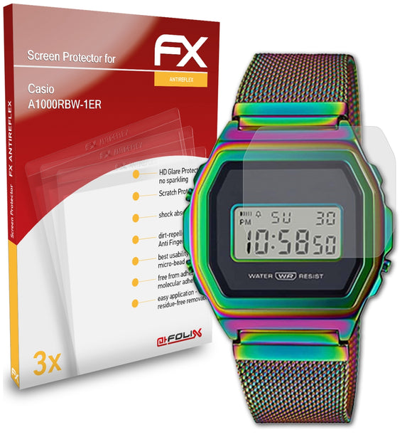 atFoliX FX-Antireflex Displayschutzfolie für Casio A1000RBW-1ER