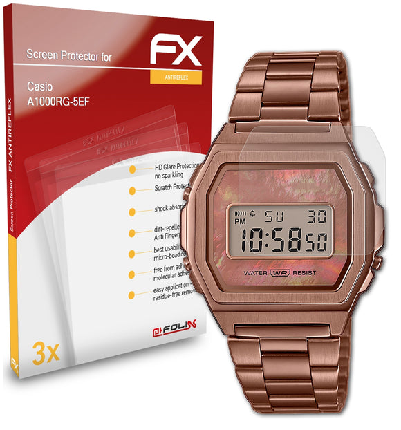 atFoliX FX-Antireflex Displayschutzfolie für Casio A1000RG-5EF