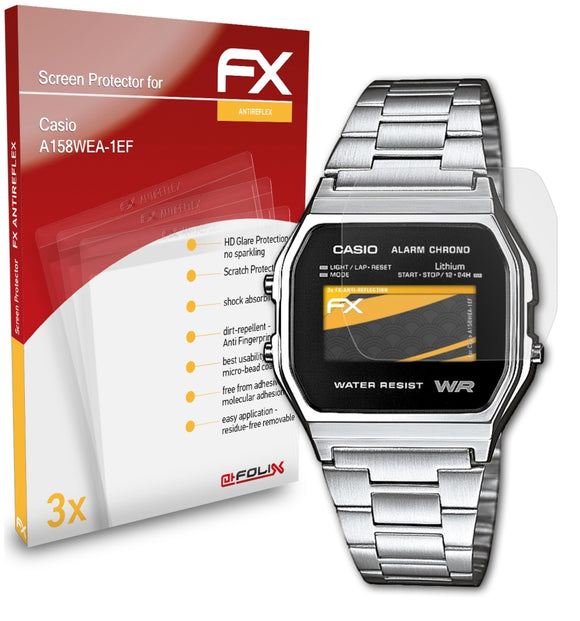 atFoliX FX-Antireflex Displayschutzfolie für Casio A158WEA-1EF