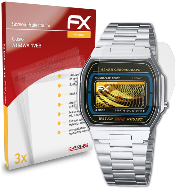 atFoliX FX-Antireflex Displayschutzfolie für Casio A164WA-1VES