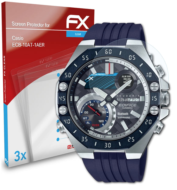 atFoliX FX-Clear Schutzfolie für Casio ECB-10AT-1AER