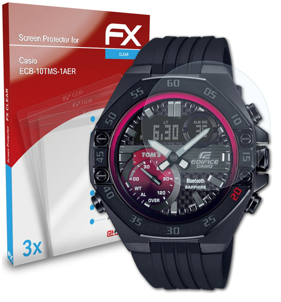 atFoliX FX-Clear Schutzfolie für Casio ECB-10TMS-1AER