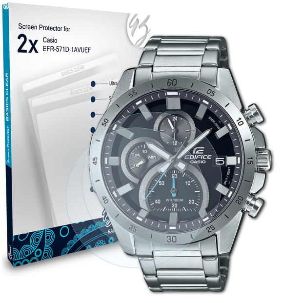 Bruni Basics-Clear Displayschutzfolie für Casio EFR-571D-1AVUEF