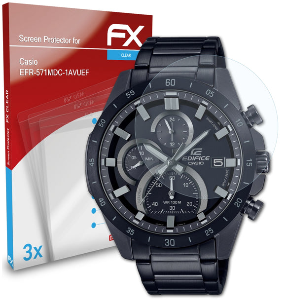 atFoliX FX-Clear Schutzfolie für Casio EFR-571MDC-1AVUEF