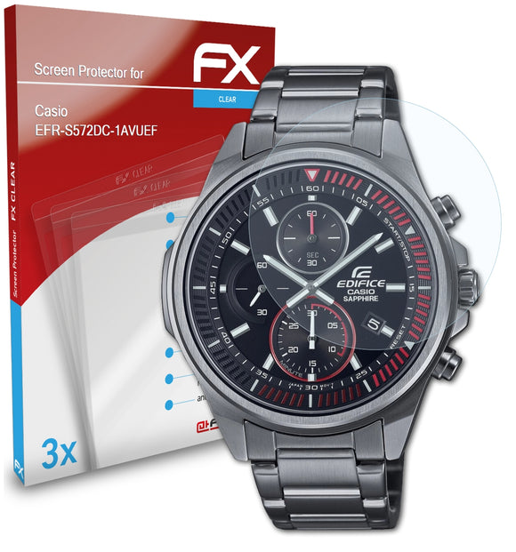 atFoliX FX-Clear Schutzfolie für Casio EFR-S572DC-1AVUEF