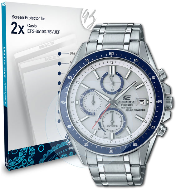 Bruni Basics-Clear Displayschutzfolie für Casio EFS-S510D-7BVUEF