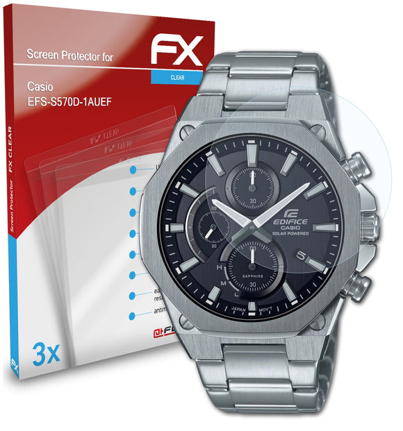 atFoliX FX-Clear Schutzfolie für Casio EFS-S570D-1AUEF