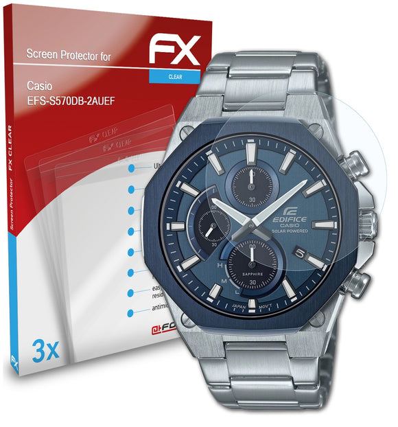 atFoliX FX-Clear Schutzfolie für Casio EFS-S570DB-2AUEF