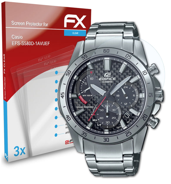atFoliX FX-Clear Schutzfolie für Casio EFS-S580D-1AVUEF