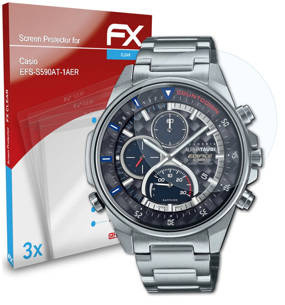 atFoliX FX-Clear Schutzfolie für Casio EFS-S590AT-1AER