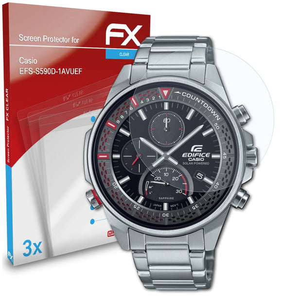 atFoliX FX-Clear Schutzfolie für Casio EFS-S590D-1AVUEF