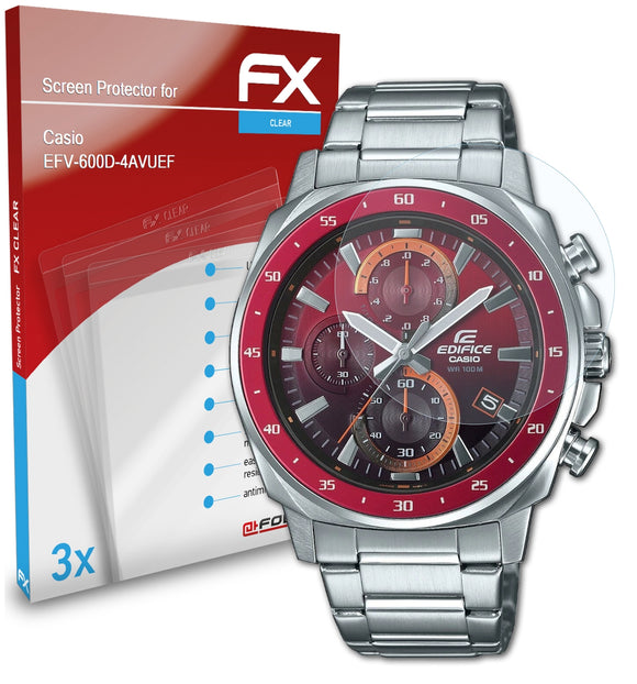atFoliX FX-Clear Schutzfolie für Casio EFV-600D-4AVUEF