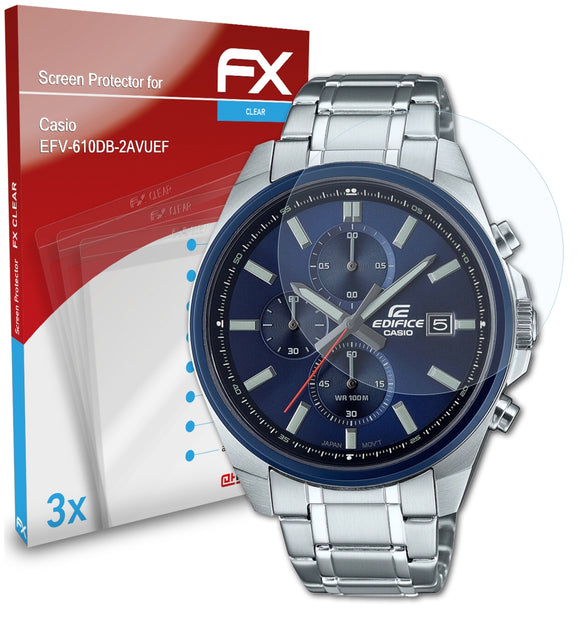 atFoliX FX-Clear Schutzfolie für Casio EFV-610DB-2AVUEF