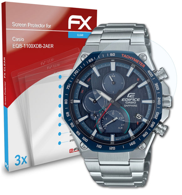 atFoliX FX-Clear Schutzfolie für Casio EQB-1100XDB-2AER