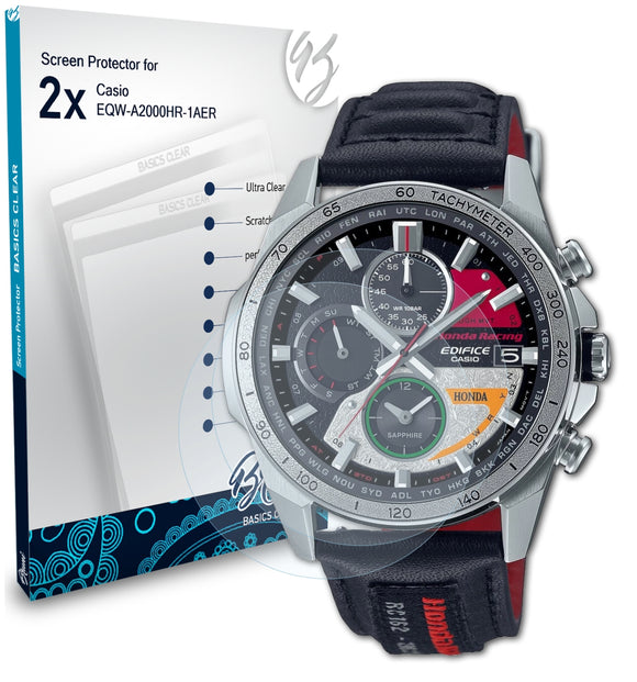 Bruni Basics-Clear Displayschutzfolie für Casio EQW-A2000HR-1AER