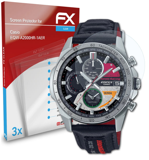 atFoliX FX-Clear Schutzfolie für Casio EQW-A2000HR-1AER