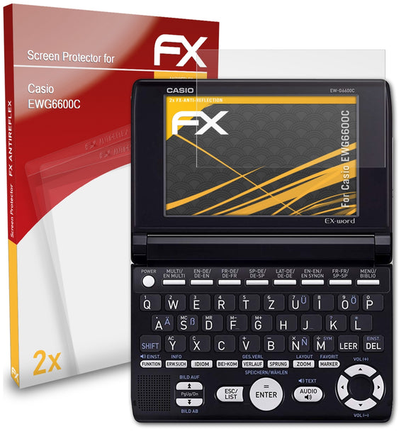atFoliX FX-Antireflex Displayschutzfolie für Casio EWG6600C