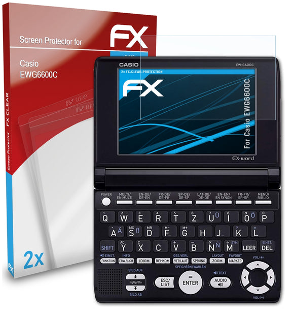 atFoliX FX-Clear Schutzfolie für Casio EWG6600C
