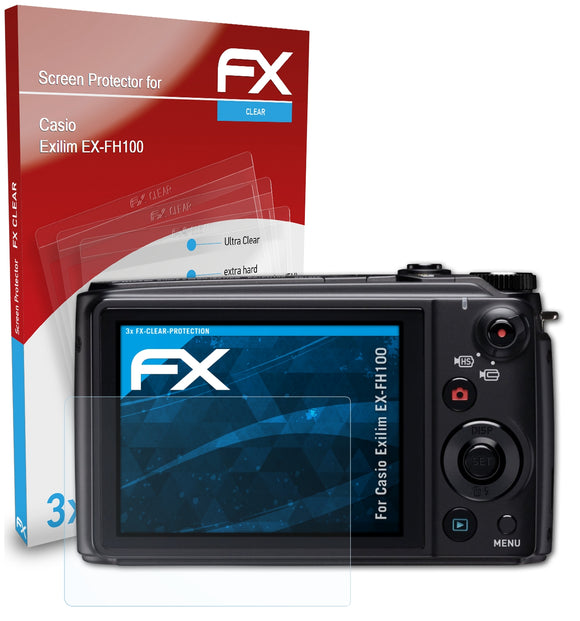 atFoliX FX-Clear Schutzfolie für Casio Exilim EX-FH100