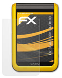 Panzerfolie atFoliX kompatibel mit Casio Exilim EX-FR100, entspiegelnde und stoßdämpfende FX (3X)