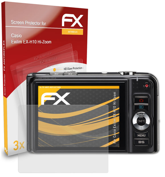 atFoliX FX-Antireflex Displayschutzfolie für Casio Exilim EX-H10 Hi-Zoom