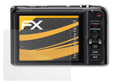 Panzerfolie atFoliX kompatibel mit Casio Exilim EX-H15, entspiegelnde und stoßdämpfende FX (3X)