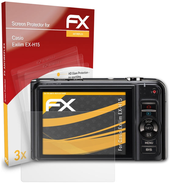 atFoliX FX-Antireflex Displayschutzfolie für Casio Exilim EX-H15