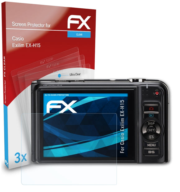 atFoliX FX-Clear Schutzfolie für Casio Exilim EX-H15
