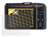 Panzerfolie atFoliX kompatibel mit Casio Exilim EX-H20G, entspiegelnde und stoßdämpfende FX (3X)