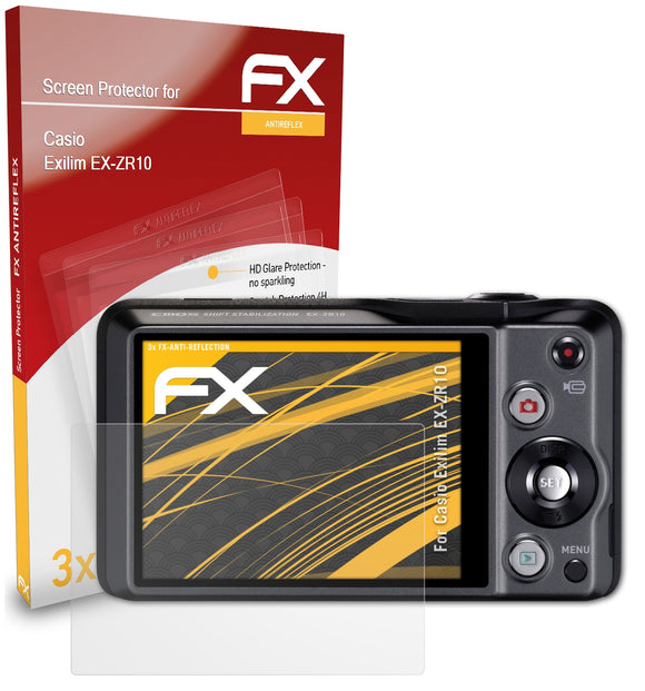 atFoliX FX-Antireflex Displayschutzfolie für Casio Exilim EX-ZR10