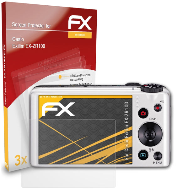atFoliX FX-Antireflex Displayschutzfolie für Casio Exilim EX-ZR100