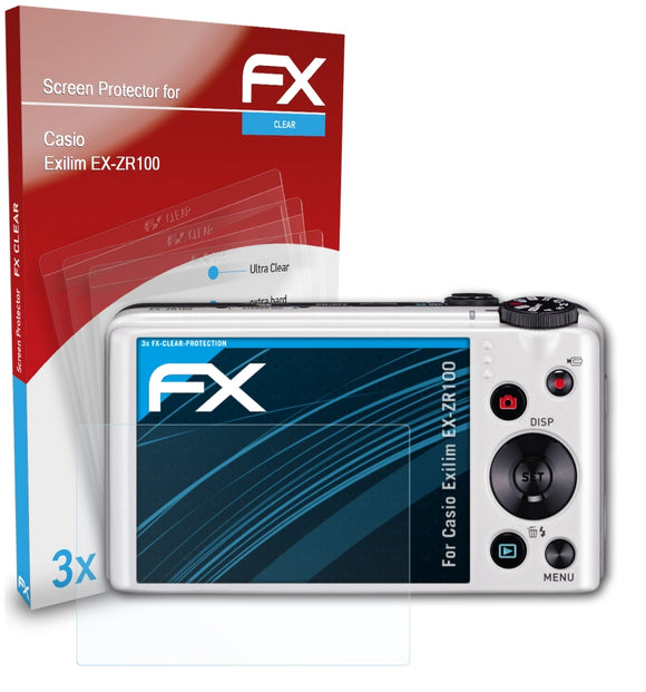 atFoliX FX-Clear Schutzfolie für Casio Exilim EX-ZR100