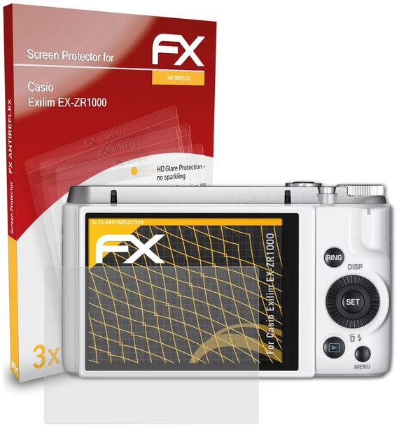 atFoliX FX-Antireflex Displayschutzfolie für Casio Exilim EX-ZR1000