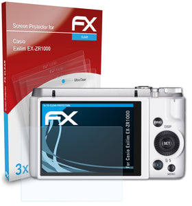 atFoliX FX-Clear Schutzfolie für Casio Exilim EX-ZR1000