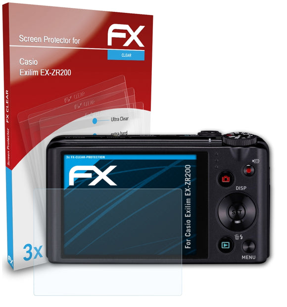 atFoliX FX-Clear Schutzfolie für Casio Exilim EX-ZR200
