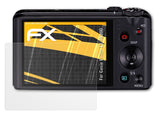 Panzerfolie atFoliX kompatibel mit Casio Exilim EX-ZR300, entspiegelnde und stoßdämpfende FX (3X)